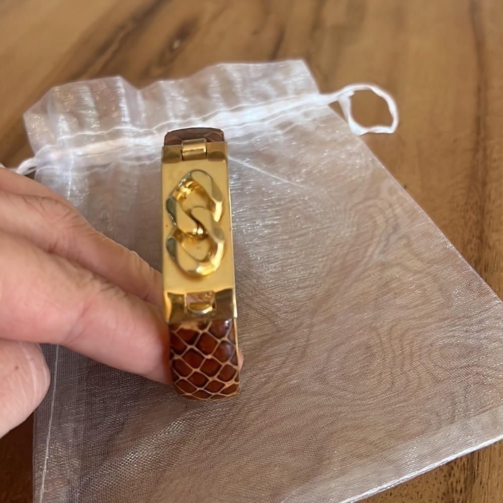 Vintage Manelli gold double link bracelet made in Italy 🇮🇹 - Picture 5 of 6